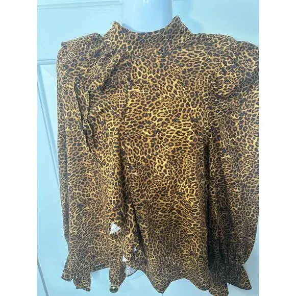 Women's Animal print‎ turtleneck long sleeve size L - Picture 5 of 7